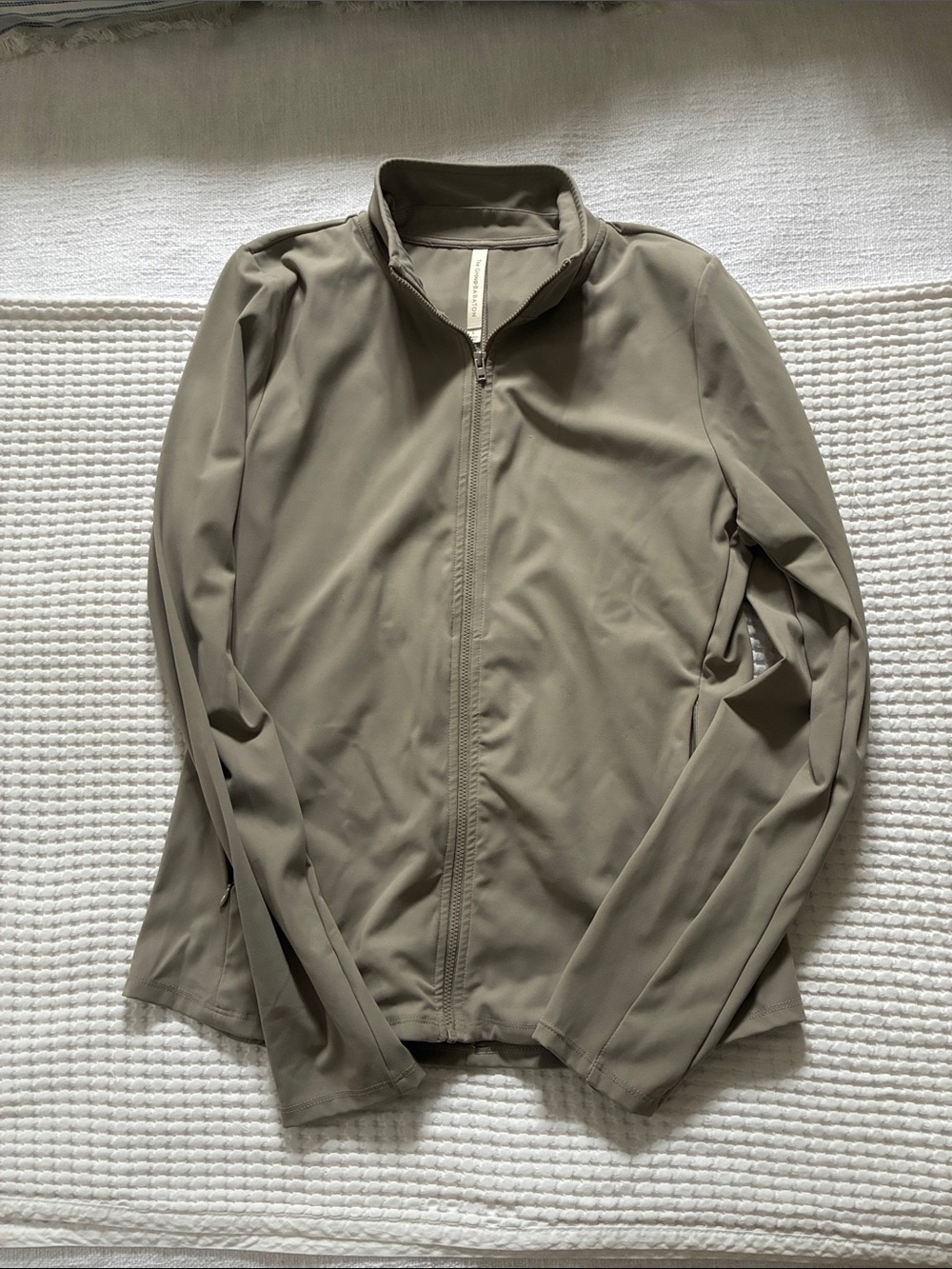 Babaton Lightweight Zip-Front Jacket - Taupe